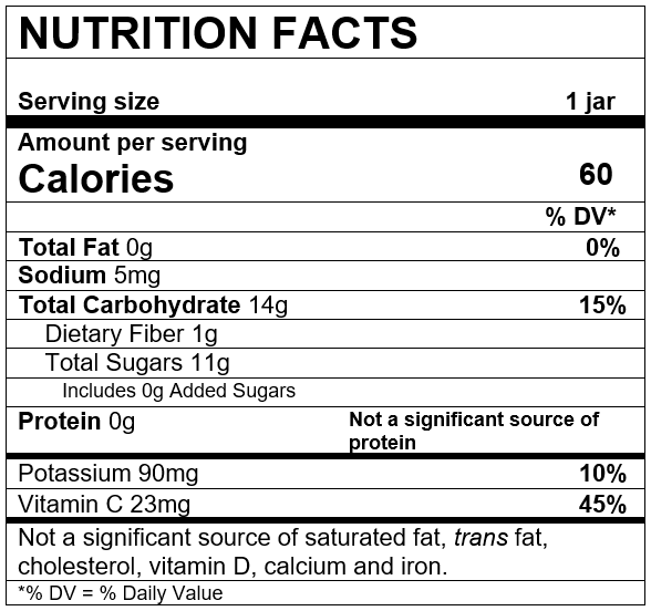 Nutrition Facts Apple